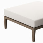 Modway Northlake Outdoor Patio Teak Ottoman - Weathered Grey-7