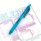 Pentel EnerGel-X Retractable Gel Roller - (0.5mm) Needle Tip - Turquoise Ink-Maximum comfort and control with the rubber grip