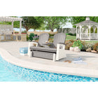 Suncast Adirondack Glider with Console - Dove Grey-10