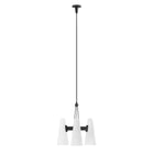 Modway Beacon 3-Light Pendant Light - Opal Black-Height-Adjustable Hanging Rods