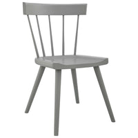 Modway Sutter Wood Dining Side Chair - Light Grey-Modern Farmhouse Dining Chair