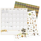 DateWorks - 2026 Calendrier Mural Magnétique Familial 16 Mois - 12 po x 12 po - Animaux - Anglais -7