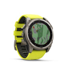 Garmin fēnix 8 - Solar Outdoor Recreation/Adventure Watches - 51 mm - Sapphire, Titanium with Amp Yellow/Graphite Silicone Band-7