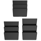 Storex Unbreakable Wall Pocket Letter Size - Black-Unbreakable polycarbonate construction