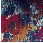 Modway Entourage Foliage Contemporary Modern Abstract Area Rug - 5 ft W x 8 ft L - Blue Orange Yellow Red-Stain Resistant / Easy to Clean