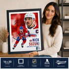 Frameworth Nick Suzuki Canadiens Portrait Collage - Framed Print - 16" W x 20" L-Finished size approximately 16 inches by 20 inches. arrives ready to hang with mounting hardware included