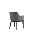 Manhattan Comfort Gansevoort 22.5" Modern Faux Leather Upholstered Dining Armchair - Pebble Grey-Made to Last. Commercial Grade Product