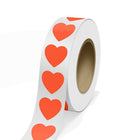 JAM Paper Standard Label Rolls - Heart Shaped - 2 x 2 - Neon Red - 125 Labels/Roll-Colour: Neon Red | Make your mail stand out with colourful shipping address labels.