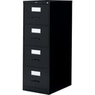 Staples 4-Drawer Vertical Legal File Cabinet - Black-High drawer sides eliminate the need for hanging file bars