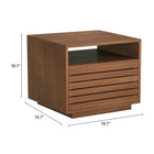 Zuo Slit Nightstand - Walnut-8