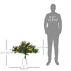 HOMCOM 1.5' Pre-Lit Artificial Christmas Tree 2-Piece Set - Green-Warm white LED lights consume little energy 