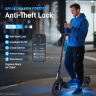 Gyrocopters FlashX Electric Scooter for Adults & Teens - Speed 32 kmph - Range 32 km - APP - Black-Equipped with 8.5" puncture-proof honeycomb solid tires that ensure you never have to worry about flats on urban roads