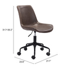 Zuo Byron Office Chair - Brown-8
