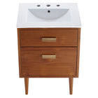 Modway Cassia 24" Bathroom Vanity - Natural/White-9