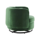 Modway Relish Performance Velvet Swivel Chair - Black Emerald-Durable Stain-Resistant Fabric