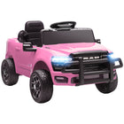Qaba 12V Licensed Dodge RAM 3500 Electric Kids Ride on Car - Pink-Licensed Dodge RAM 3500 for kids' fun and adventure 