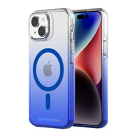 AXS Crystal Shield D3O Case MagSafe Compatible for Apple iPhone 15 - Sapphire Gradient-6ft drop tested to protect from drops in most everyday situations