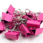 JAM Paper Colourful Binder Clips - Medium - 1 1/4" - Pink - 15 Pack-Binder clips' strong hold keeps stacks of loose paper securely fastened together, without the risk of slipping or falling out