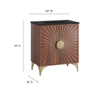 Modway Daylight 30" Bathroom Vanity - Black/Walnut-Solid Mango Wood