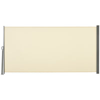 Outsunny Retractable Side Awning with Resistance to UV Rays & Wind - 118" x 63" - Cream White-Flexible side awnings for outdoor and indoor use
