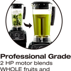 Salton Professional Grade Power Blender - 2 L - Matte Black - Heats food with friction: prepare hot foods, including soups and sauces, in minutes 