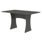 Manhattan Comfort Coney 53.14" Mid-Century Modern Dining Set - Grey - Set of 3-Frame Made of MDF Mix with Painted Finish and H Base with Adjustable Metal Feet