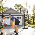 Soozier Basketball Hoop Outdoor-A portable basketball hoop with wheels to move it easily

