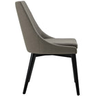 Modway Viscount Fabric Dining Side Chair - Granite - 2 Pack-Polyester Fabric Upholstery 