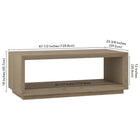 Hudson&Canal Evie 48"W Rectangular Coffee Table - Antiqued Grey Oak-9