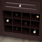 HOMCOM 46" Sideboard Buffet Cabinet with Built-in Wine Rack & Drawer - Espresso-Made of solid lacquered P2 MDF, it is waterproof, durable and easy to clean