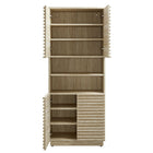 Modway Render Tall Faux Travertine Linen Storage Cabinet - Travertine-9