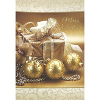 Rosedale Christmas Greeting Cards/Envelopes - 5-1/2" x 8" - General - Gold - 12 Pack-Premium quality greeting cards