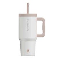 GROSCHE Aspen Insulated Water Tumbler with Handle - 32 oz. - Cream White-32oz capacity
