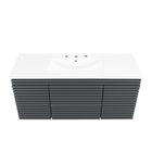 Modway Render 48" Wall-Mount Bathroom Vanity - Grey/White-Fixtures Not Included