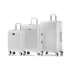 Champs Luxe 3-Piece Hardside Luggage Set - Expandable - White-From the Luxe Collection
