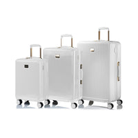 Champs Luxe 3-Piece Hardside Luggage Set - Expandable - White-From the Luxe Collection