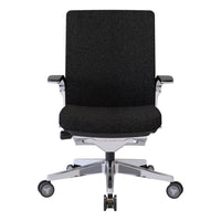Nightingale NLC Mid Back Conference Chair With Flip Up Arm - Black-Built in height adjustable lumbar support to ease tension in your back