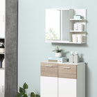 Kleankin Wall Mount Medicine Cabinet with Mirror - White-4 expansion screws on the back ensure the cabinet is stable and firm