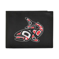 Oscardo Salmon by Jamie Sterritt Bifold Wallet-Indigenous Art Designs - Features authentic Indigenous art designs by First Nations, Inuit, and Métis artists from across Canada