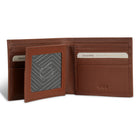 Champs Onyx Leather Center Wing Wallet - Brown-Double Bill compartment