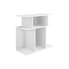 Monarch Specialties 2475 Accent Table - 24"H/White-7 open concept display shelves to place books and decorative objects