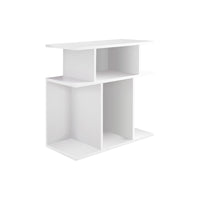 Monarch Specialties 2475 Accent Table - 24"H/White-7 open concept display shelves to place books and decorative objects