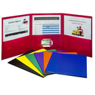 C-Line 3-Pocket Poly Portfolio - Assorted - 24 Pack-The portfolio is the same size as a two-pocket folder when folded up