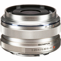 Olympus M.Zuiko Digital 17mm f/1.8 Lens - Silver-17mm Single  Focal Length