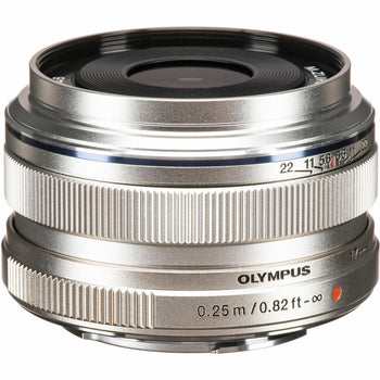 Olympus M.Zuiko Digital 17mm f/1.8 Lens - Silver | staples.ca