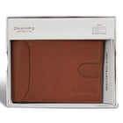 Champs Onyx Leather Access Bi-Fold Wallet - Brown-4 Credit card slots