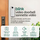 Amazon Blink Video Doorbell System (Generation 2) - White-Last longer with two-year battery life — Experience up to two years of continuous security coverage with three AA Energizer lithium batteries and a Blink Sync Module (both included)