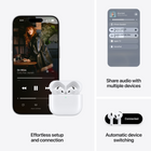 Apple AirPods 5-Long Battery Life —Get up to 4 hours of listening time with Active Noise Cancellation on a single charge. And get up to 20 hours of total listening time using the case