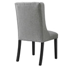 Modway Baronet Button Tufted Fabric Dining Chair - Light Grey-Chair Weight Capacity: 500 lbs
