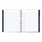 Blueline NotePro Fashion Collection Hardcover Notebook - 9-1/4" x 7-1/4" - Tranquil Blooms-Sturdy, flat writing surface when open